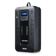 CyberPower Systems EC850LCD Ecologic UPS System, 850VA/510W, 12 NEMA 5-15R Outlets, LCD Display, ECO Mode, USB Communication, Black