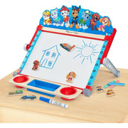 Melissa & Doug PAW Patrol Wooden Double-Sided Tabletop Art Center Easel with Magnetic Dry-Erase Board, Chalkboard, Art Supplies, Foldable Design, 33 Pieces, 6073580