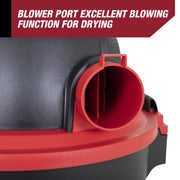 Hyper Tough 5 Gallon 4 HP Wet Dry Vacuum, Lightweight, 12 ft Cord and Hose, Multiple Attachments, AT18419P-5A