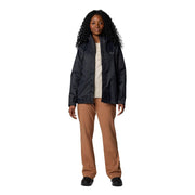 Columbia Women's Arcadia II Rain Jacket, Waterproof Omni-Tech, Lightweight, Packable, Black, Large, 153411