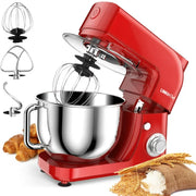 LINKChef SM-10280 5.3QT 800W 6+P Speeds Stand Mixer, Red