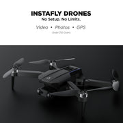Vivitar SkyVision 4K Ultra HD GPS Foldable Video Drone, 4.3-Inch Display Controller, Brushless Motors, 1-Axis Gimbal, VR Headset, 17-Minute Flight Time