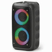 Volivo Portable Bluetooth Party Speaker, Dual 3-Inch 10W Speakers, RGB Lights, Wireless, Black