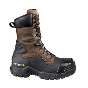 Carhartt CMC1259 10'' Safety Toe Waterproof Insulated Pac Boots for Men - Brown/Black - 14 M