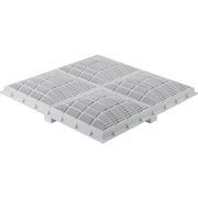 Waterway Plastics 24 x 24 Square Main Drain Grate with Frame, White, 640-4760 V
