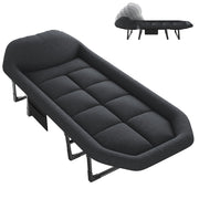Gianna Folding Camping Bed, Adjustable Camping Cot with Mattress for Patio or Beach Gianna Folding Camping Bed