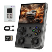 Anbernic Handheld Game Console, G350, 3.5-Inch IPS Screen, Linux System, RK3326 Processor, 3200mAh Battery, Black