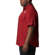 Columbia Men's PFG Tamiami II Short Sleeve Shirt, UPF 40 Sun Protection, Moisture-Wicking, Breathable Venting, Beet, X-Large Tall, 128705