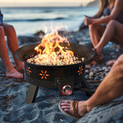 CHITOOMA 2597551246984 24 inch Portable Fire Pits with Grill