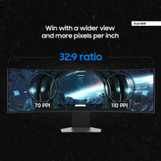 Samsung Odyssey OLED G9 Curved 49-Inch Dual QHD 240Hz 0.03ms Gaming Monitor, Glare Free, FreeSync Premium Pro, G-Sync Compatible, Silver