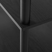 Mainstays No Tools TV Stand with 3-Cube Storage, Black Oak Finish, Fits TVs up to 40 Inches