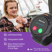 myFirst Fone R2 Kids Smartwatch with eSIM, 1.3-Inch AMOLED Display, GPS Tracker, Video Calls, SOS Button, Fitness Tracker, 5MP Camera, Silicone Band, Cotton Candy