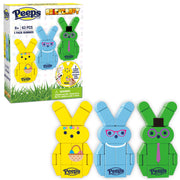 Brickcraft 72172PEP Peeps Building Set 3 Bunnies Multicolor with Customizable Stickers