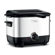 T-Fal Mini Deep Fryer, Stainless Steel, 1 Liter Capacity, Adjustable Temperature Control 300-375F, 900 Watts, Removable Basket, Black, FF220050