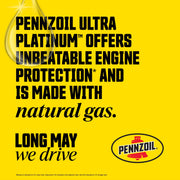 Pennzoil Ultra Platinum Full Synthetic 0W-20 Motor Oil, 5 Quart, 3 Pack, 550045193-3PK