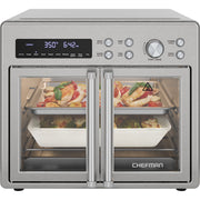 Chefman French Door Toaster Oven Air Fryer, 10-in-1 Cooking Functions, 26-Quart, Fits 12-Inch Pizza, Stainless Steel