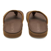 Reef Phantom Lux Men's Sandals, Toffee Leather, Phantom Foam Cushioning, Slip-On, Open Toe, Medium Width, CJ8552