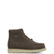 Lugz Monterey Steel Toe Moc Toe Work Boots, Slip-Resistant Wedge Outsole, Brown Gum Cream, Size 7 Wide, MMONTESTD-2186