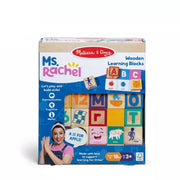 Melissa & Doug 50357 Ms. Rachel Letter, Number, and Game Wooden Learning Blocks with Activity Cards