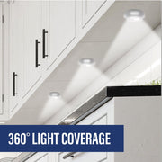 E. Mishan & Sons Inc 9308 Bell Howell Puck Lights 3-Pack LED with Remote