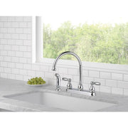 Delta 21988LF Faucet Two Handle Kitchen Faucet with Spray, Chrome