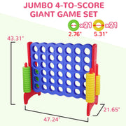 EDX EDX-EL-FG-CONNECT4-L Giant 4-in-a-Row Game Set, 47.2