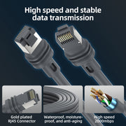 Looyotul Starlink Gen 3 Ethernet Cable, High-Speed 2000Mbps, Weatherproof PVC Jacket, 250FT, Rectangular Satellite V3 Extension
