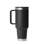 Yeti Rambler 40 oz Travel Straw Mug, Black, Stainless Steel, Leakproof, Vacuum Insulated, Cup Holder Compatible