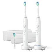 Philips Sonicare Total Clean Rechargeable Toothbrush, White Handles, 2 Pack