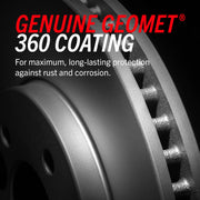 Power Stop Rear Brake Rotor with Genuine Geomet Coating, Aluminum Silver Finish, Direct Bolt-On Replacement, JBR1145EVC