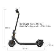 Segway AA.05.14.02.0005 DLX 2 Plus Electric Scooter, 15.5 mph Max Speed, 15.5 mile Max Range, Teens and Adults, Black