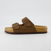 CUSHIONAIRE Women s Lane Cork Footbed Sandal with +Comfort