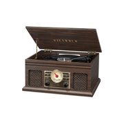 Victrola VTA-250B-ESP 4-in-1 Nostalgic Bluetooth Record Player with 3-Speed Record Turntable and FM Radio