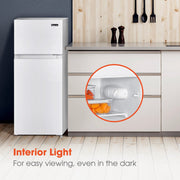 Magic Chef Compact Refrigerator with Freezer, 4.5 Cu. Ft., Reversible Door, Energy Star Qualified, White, HMDR45W