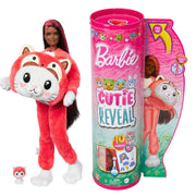 Barbie MTHRK23 Cutie Reveal Kitten as Red Panda Costume-Themed Series Doll & Accessories with 10 Surprises