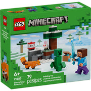 LEGO Minecraft Steve's Taiga Adventure Building Toy, 79 Pieces, Includes 4 Minifigures, Multicolor, 6581015