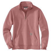 Carhartt Relaxed-Fit Midweight Quarter-Zip Mock-Neck Sweatshirt for Ladies - Rose Tint - XL