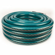 Teknor Apex NeverKink Heavy Duty Garden Hose, 5/8 in Diameter, 75 ft Length, Green, Vinyl with Brass Corrosion-Resistant Couplings, 8617-75