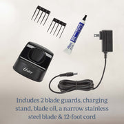 Oster Professional Cordless Finisher Pet Grooming Clippers, High-Torque Motor, Stainless Steel Narrow Blade, Blue, 180-Minute Run Time, 2143909
