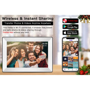 SBUSFGT Frameo Digital Picture Frame, 10.1 in 1280x800 IPS HD Touchscreen, Wi-Fi Photo and Video Sharing, 16GB Storage, Auto-Rotate, White XU-0101