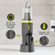 Tzumi Electronics 7441 Cordless Vacuum Lightweight Cordless Vacuum Cleaner with USB Charging, 6kPa Suction and Two Attachments For Home & Auto