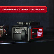 Hyper Tough 6035 20V Lithium-Ion 4.0Ah Rechargeable Battery with USB-C Charging, Compatible w/20V Hyper Tough Tools