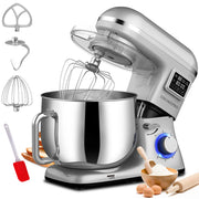 Uhomepro 660W 8.5QT Stand Mixer for Home, Silver - Material: Stainless Steel ABS Teflon