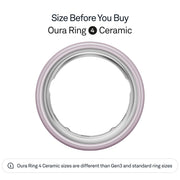 Oura Ring 4 Ceramic Smart Ring, Petal Color, Size 8, Titanium Durable Design