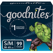 Goodnites 51730 Boys' Bedwetting Underwear, S/M, 99 Ct