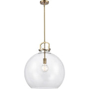 Innovations Lighting Newton Sphere 1 Light Pendant Brushed Brass 18 Inch Wide