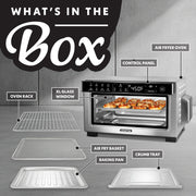 Gourmia Digital Air Fryer Toaster Oven, 4 Slice Capacity, 12 Preset Functions, FryForce 360 Technology, Convection Mode, Black, GTF1188BA