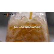 EKOJUCE Nugget Ice Maker Countertop, 44 Lb Daily Output, Soft Chewable Sonic-Style Pebble Ice, One-Touch Self-Cleaning, Stainless Steel Silver, 1.8L Water Tank, IM017-NSI