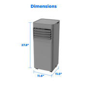 Midea Portable Air Conditioner, 5,000 BTU Cooling Capacity, 3-in-1 Cooling Ventilation Dehumidification, Remote Control, Floor Mount with Caster Wheels, Energy Efficient, MAP05R1AWWT-T