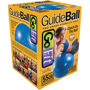 GoFit 55cm Stability Ball for Core Training with Pump and Exercise Guide, Blue